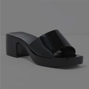 American eagle black jelly platform sandal womens 7
